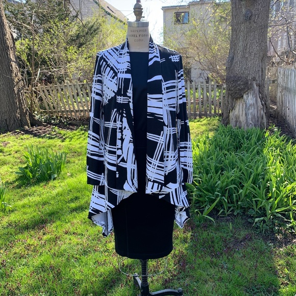 Joseph Ribkoff Black/White Stylish Jacket - Picture 4 of 15